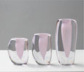 Blush Core Glass Vase Set – Modern Minimalist Collection (Set of 3) 8cm-13cm-18cm