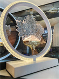 Crystal Halo LED Table Lamp – Modern Ring Design