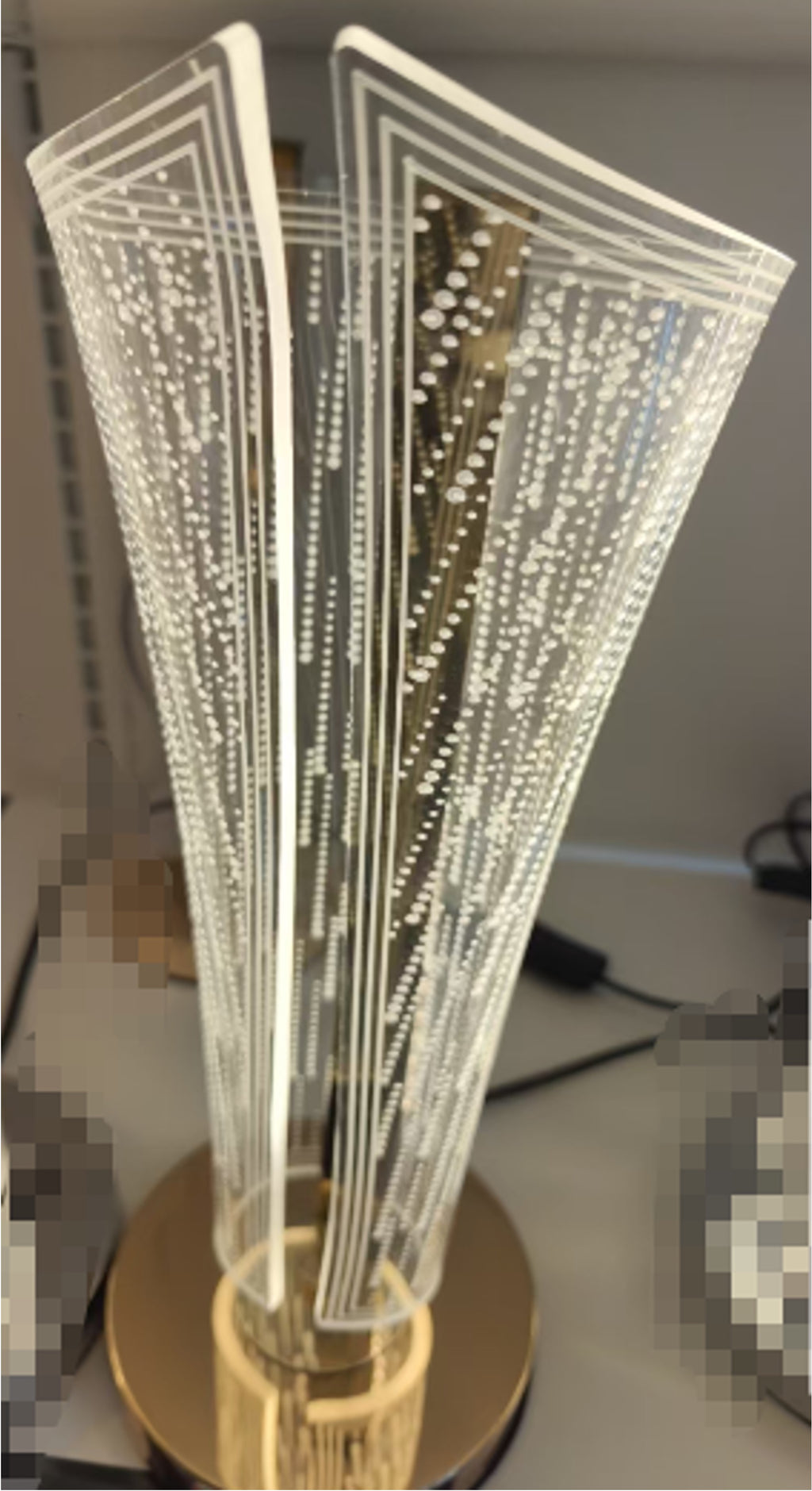 Aurora Crystal LED Table Lamp – Modern Sculptural Glow. ITEM NO: 6423