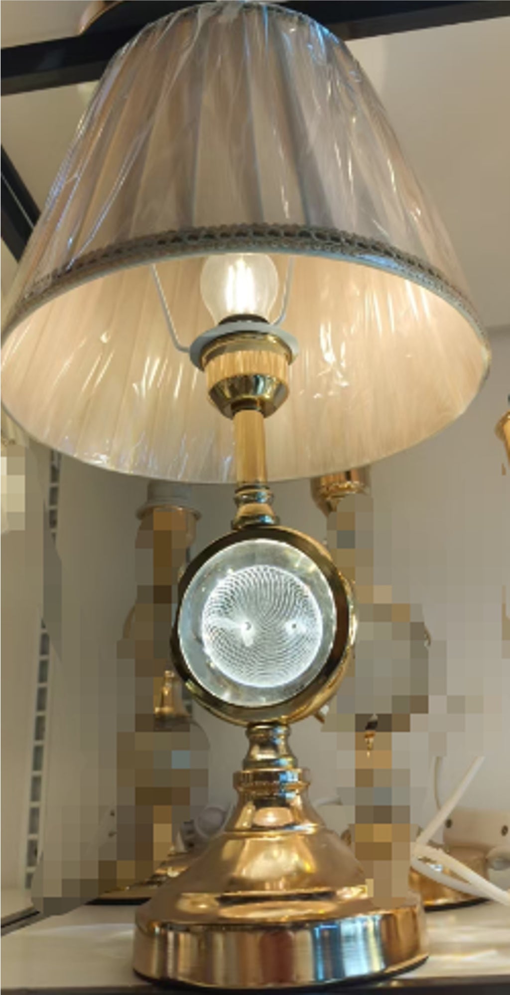 Classic Luxe Bedside Lamp with Crystal Accent