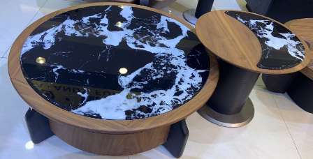 DARA Nero Marble Nesting Coffee Table Set