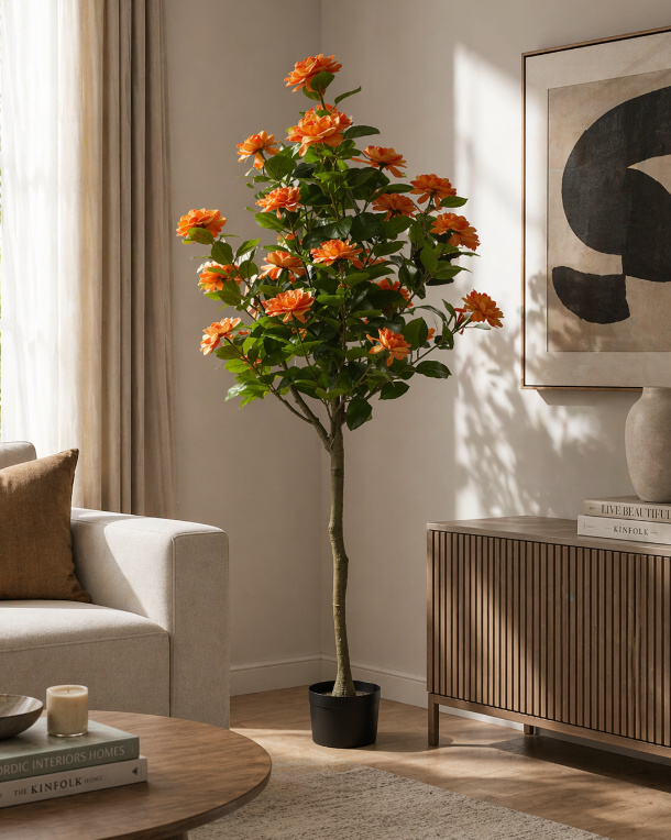 Artificial Orange Blossom Tree – Statement Indoor Plant (1.3m)