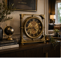 Industrial Gear wall/ Table Clock – Vintage Brass Statement Piece (32-30-9cm) Item No: 75087