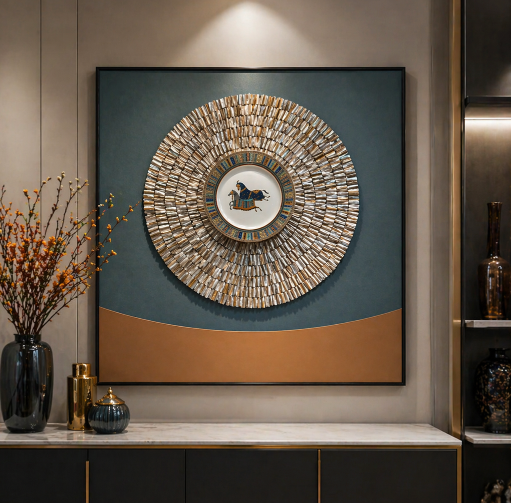 Aurelia Medallion Wall Art – Luxury Textured Edition (90-90cm)