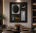 Culinary Essence Wall Art Set – Modern Kitchen Edition (54-54cm) ITEM NO: SW-001 BLACK