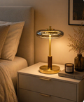 Modern Gold Glass Table Lamp – Luxury Bedside Lighting