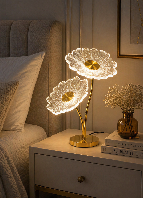 Bloom LED Table Lamp – Dual Floral Design