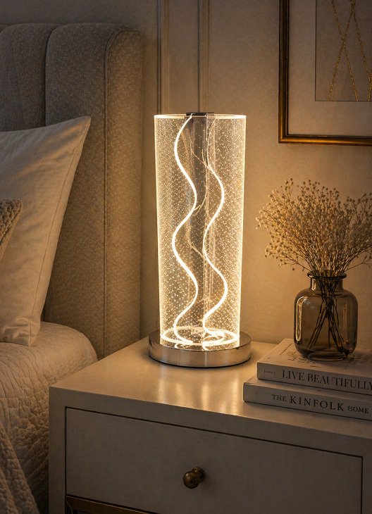 Infinity Glow LED Table Lamp – Modern Spiral Design