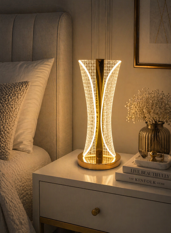 Modern Crystal Glow Table Lamp