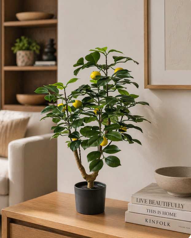 Artificial Lemon Plant – Compact Indoor Citrus Décor (80cm)