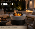 Modern Outdoor Fire Pit with Grill – Magnesium Oxide Stone Design (72-72-44cm) Item No: R21A1037L