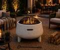 Sculpted Stone Fire Pit – Magnesium Oxide Finish (60-60-53cm). Item no: R231313M