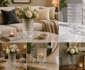 Luxe Crystal Pedestal Vase 18cm. ITEM NO: RC110BT