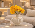 DARA Soleil Sculpted Ceramic Vase. ITEM NO: YN4824-2