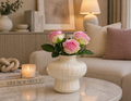 DARA Bloom Textured Ceramic Vase. ITEM NO: 1570-W