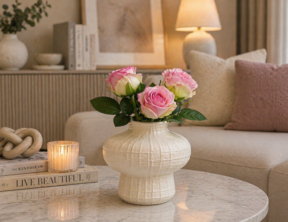 DARA Bloom Textured Ceramic Vase