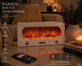 Luxe Flame Bluetooth Fireplace – USB Ambient Speaker. ITEM NO: QJHT-03