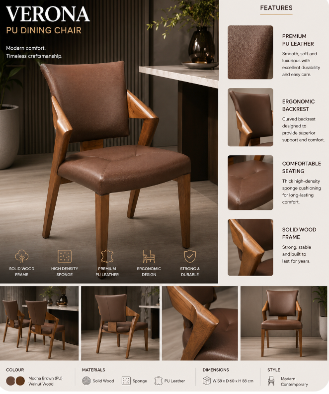DARA Verona PU Dining Chair
