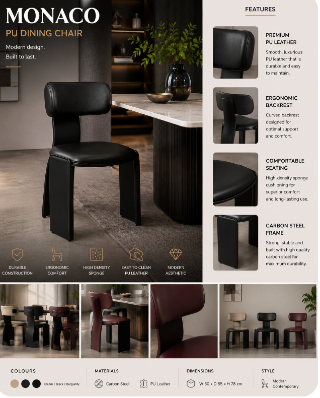 Monaco PU Dining Chair