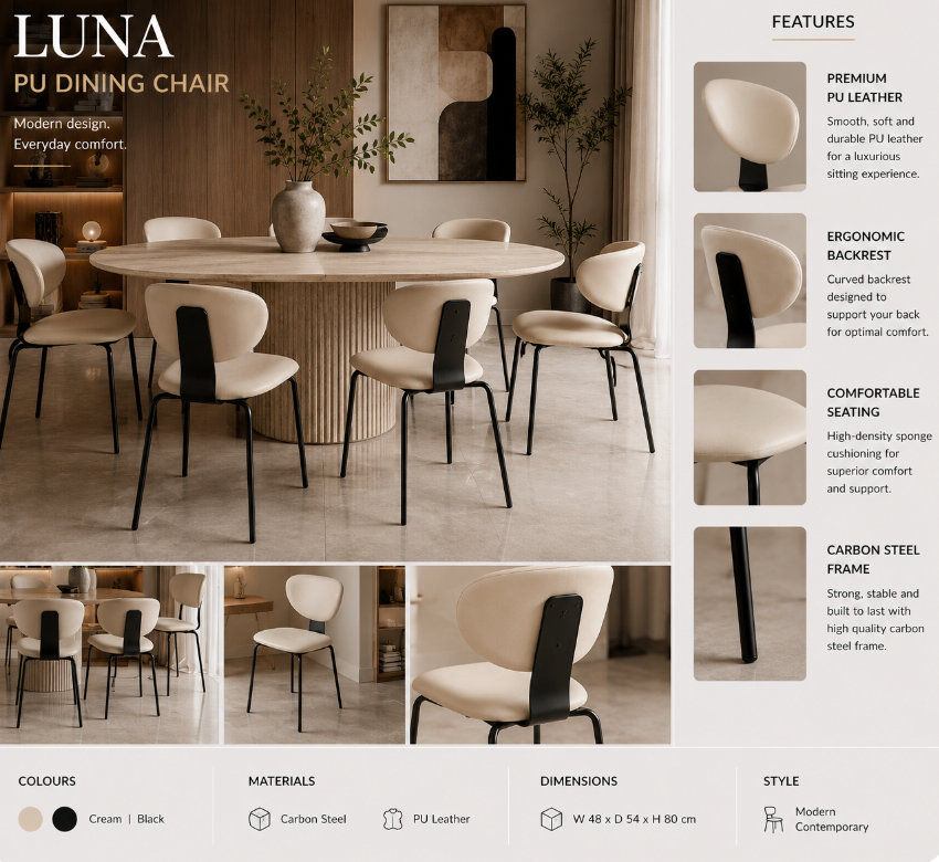 Luna PU Dining Chair