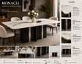 Monaco Marble Dining Table – 160cm