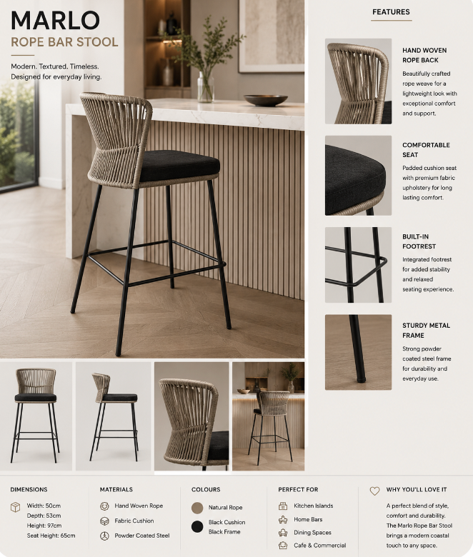 DARA Outdoor Bar Chair