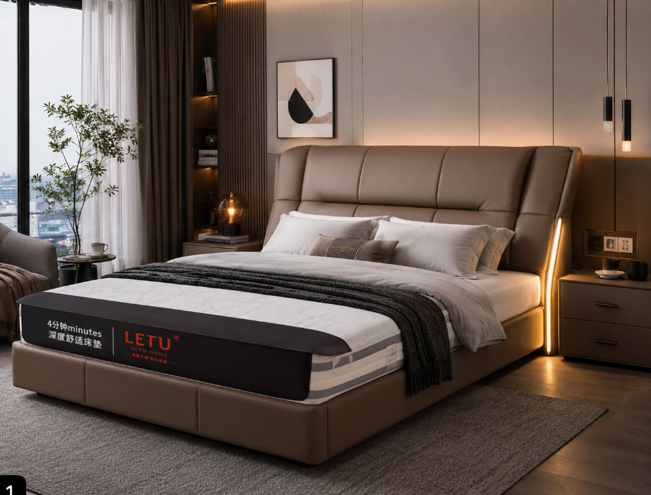 Letu LED Storage Bed Frame – 180 x 200 cm
