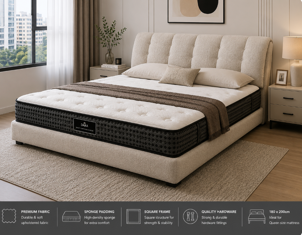 Premium Fabric Bed Frame – 180 x 200cm