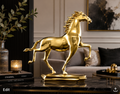 Golden Horse Resin Sculpture – Luxury Decorative Statue. Item No: 5155 walk gold