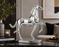 Silver Horse Resin Sculpture – Modern Decorative Statue. Item No: 2155 walk silver