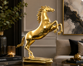 Golden Rearing Horse Resin Sculpture – Luxury Decorative Statue. item NO: 2155 stand gold