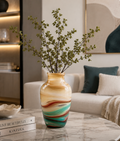 Luxury Hand-Blown Art Glass Decorative Vase. item No: WS.26-167