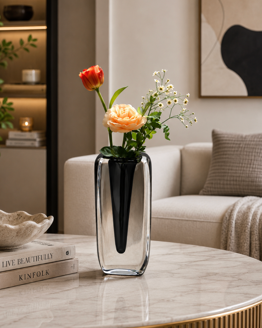 Modern Smoked Glass Decorative Vase.  Item No: WS.26-147
