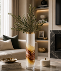 Tall Decorative Glass Vase – Modern Marble Design. Item No: WS.26-157L