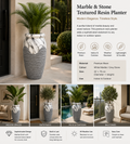 Marble & Stone Textured Resin Planter – 32 × 70 cm