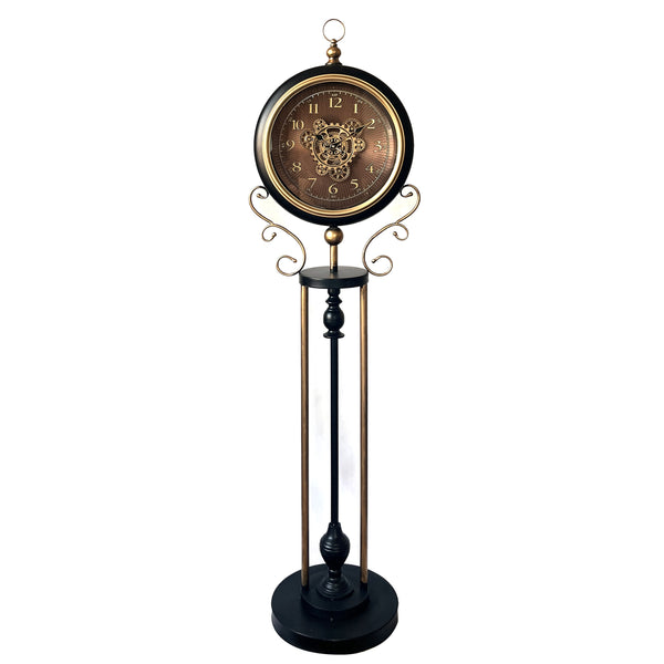 • Royal Black & Gold Floor Clock (155-43-33cm)