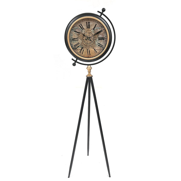 Atlas Tripod Standing Clock – Vintage Industrial Edition (158-40-33cm)
