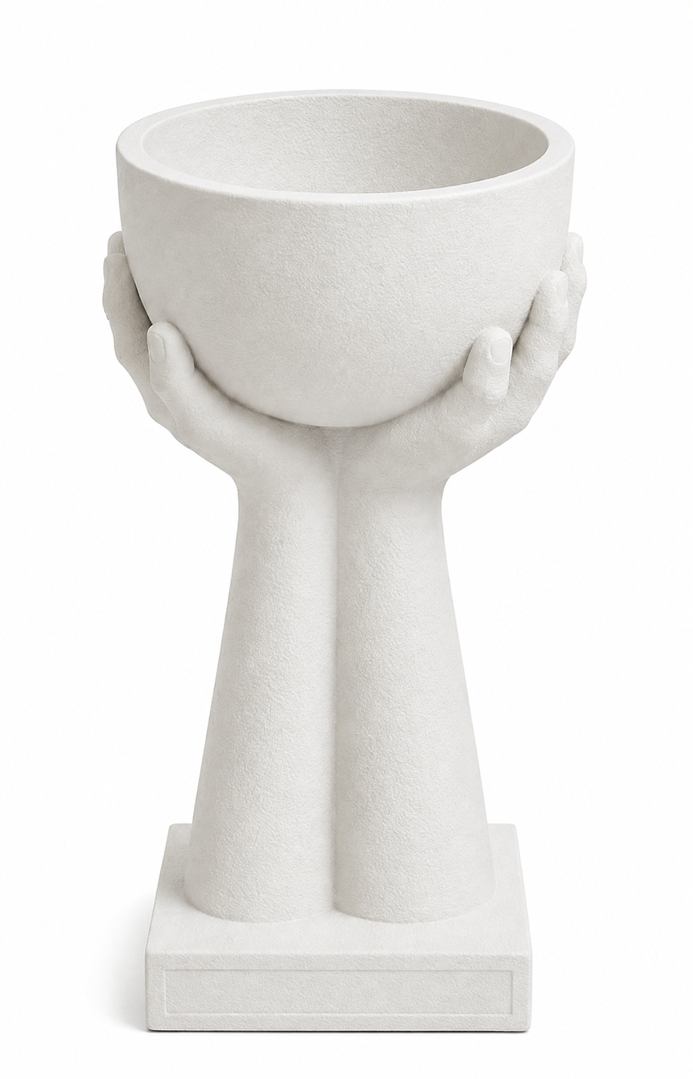 Resin Hands Planter Pot – Sculptural White (38 × 80 cm)