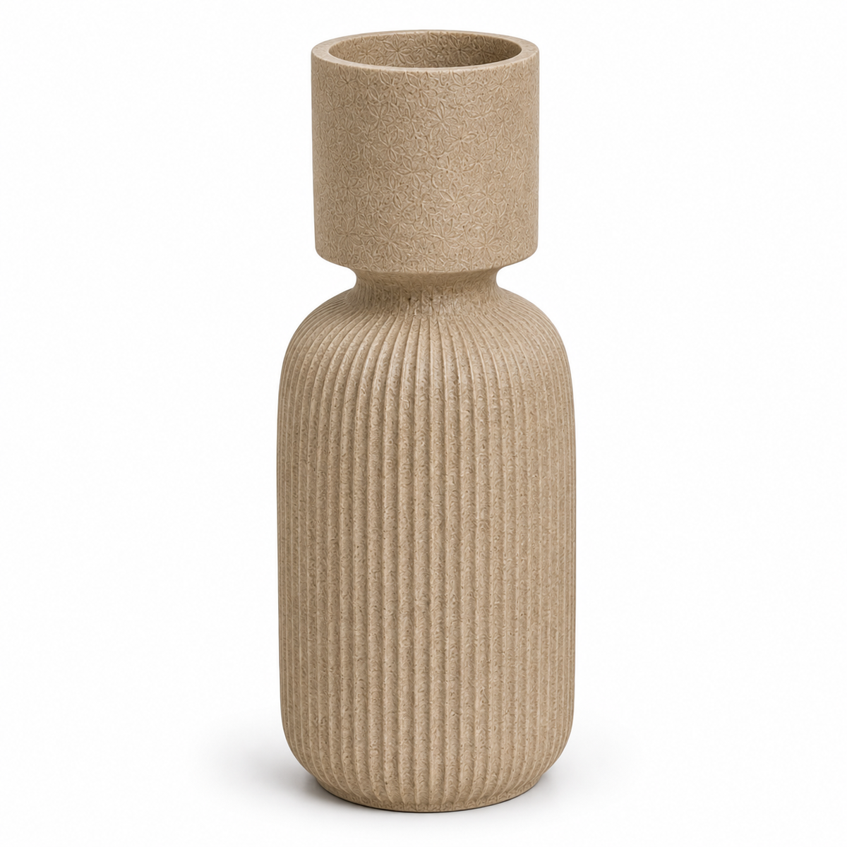 Modern Textured Resin Planter – Sand Beige (35 × 100 cm)