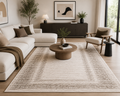 Modern Neutral Border Area Rug – 195 x 300cm. Item No: TF006