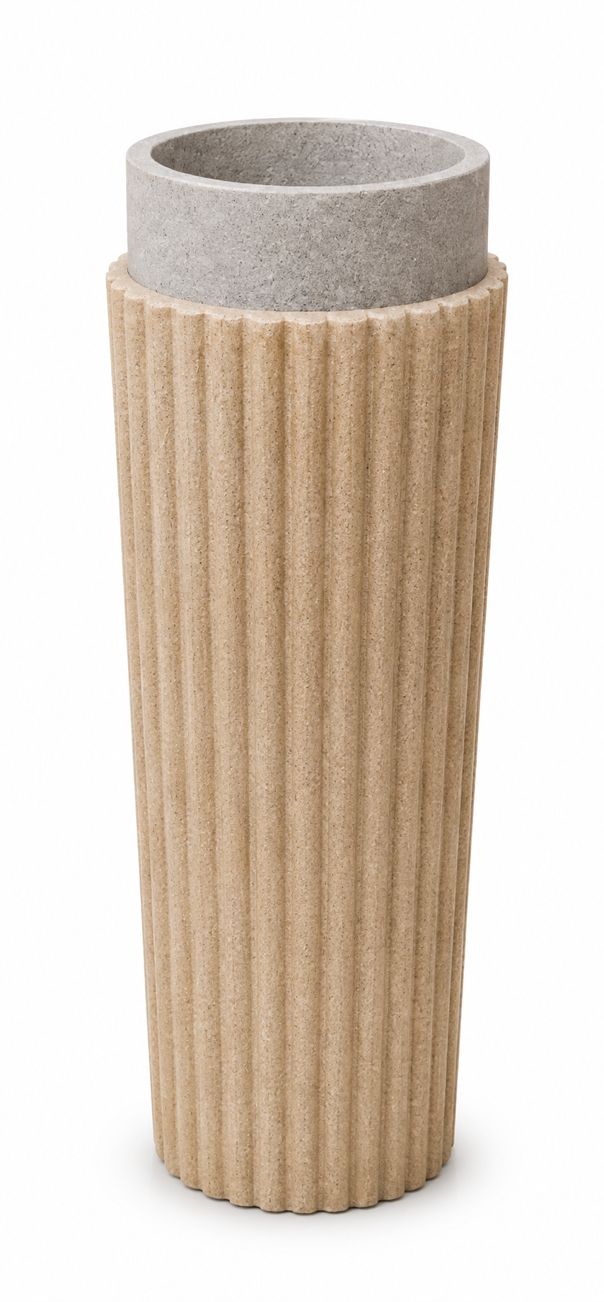 Modern Fluted Resin Planter Pot – 36 × 90 cm
