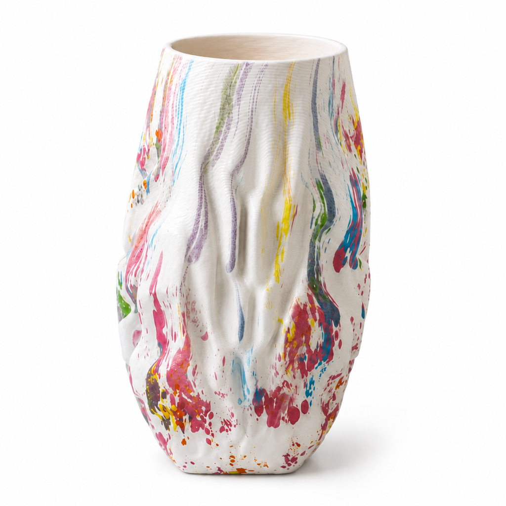 Abstract Art Resin Planter Pot – 16 × 11 × 35 cm