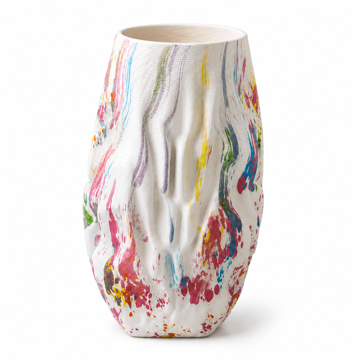 Abstract Art Resin Planter Pot – 16 × 11 × 35 cm