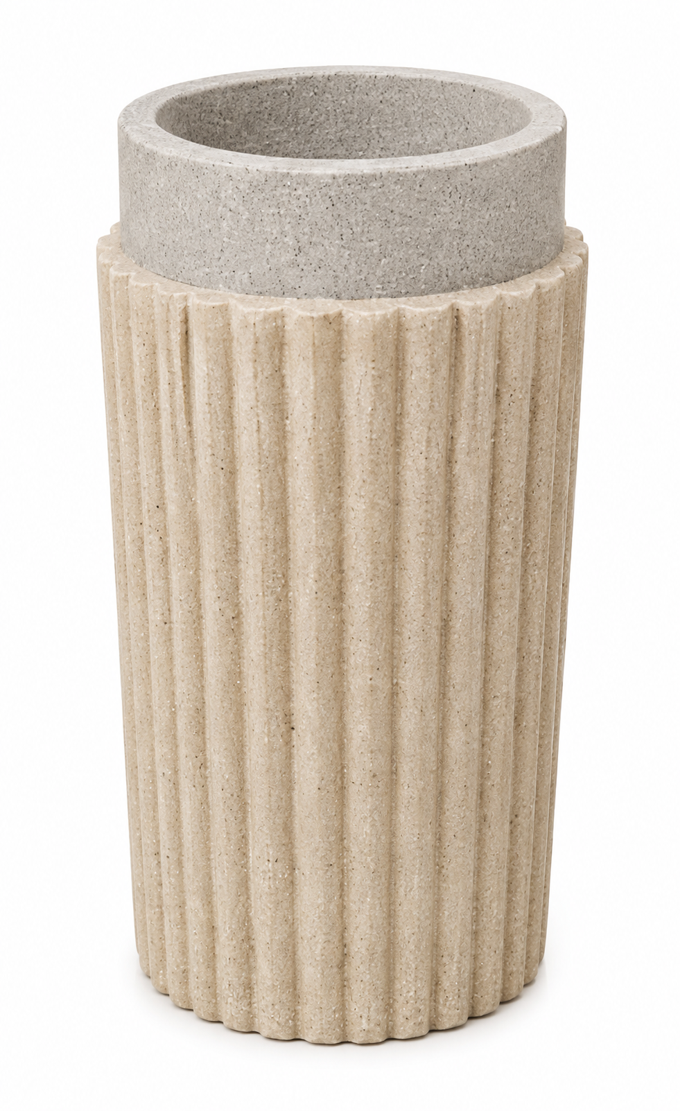 Modern Fluted Resin Planter Pot – 38 × 110 cm